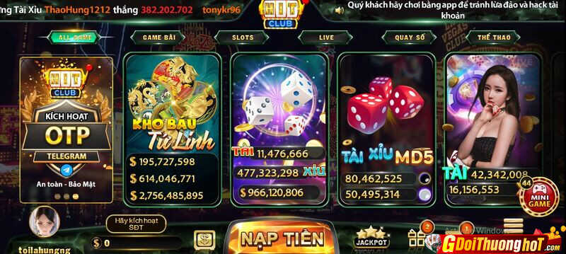 Đăng nhập Hit Club để chiến game hay mỗi ngày