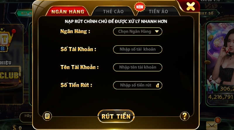 3 hình thức rút tiền tại cổng game bài Hit Club